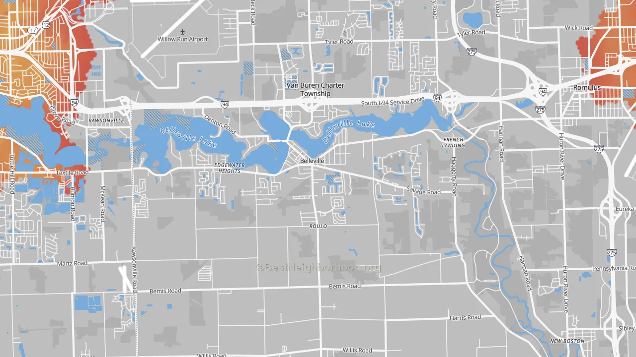 Transit Grade map of 48111, MI