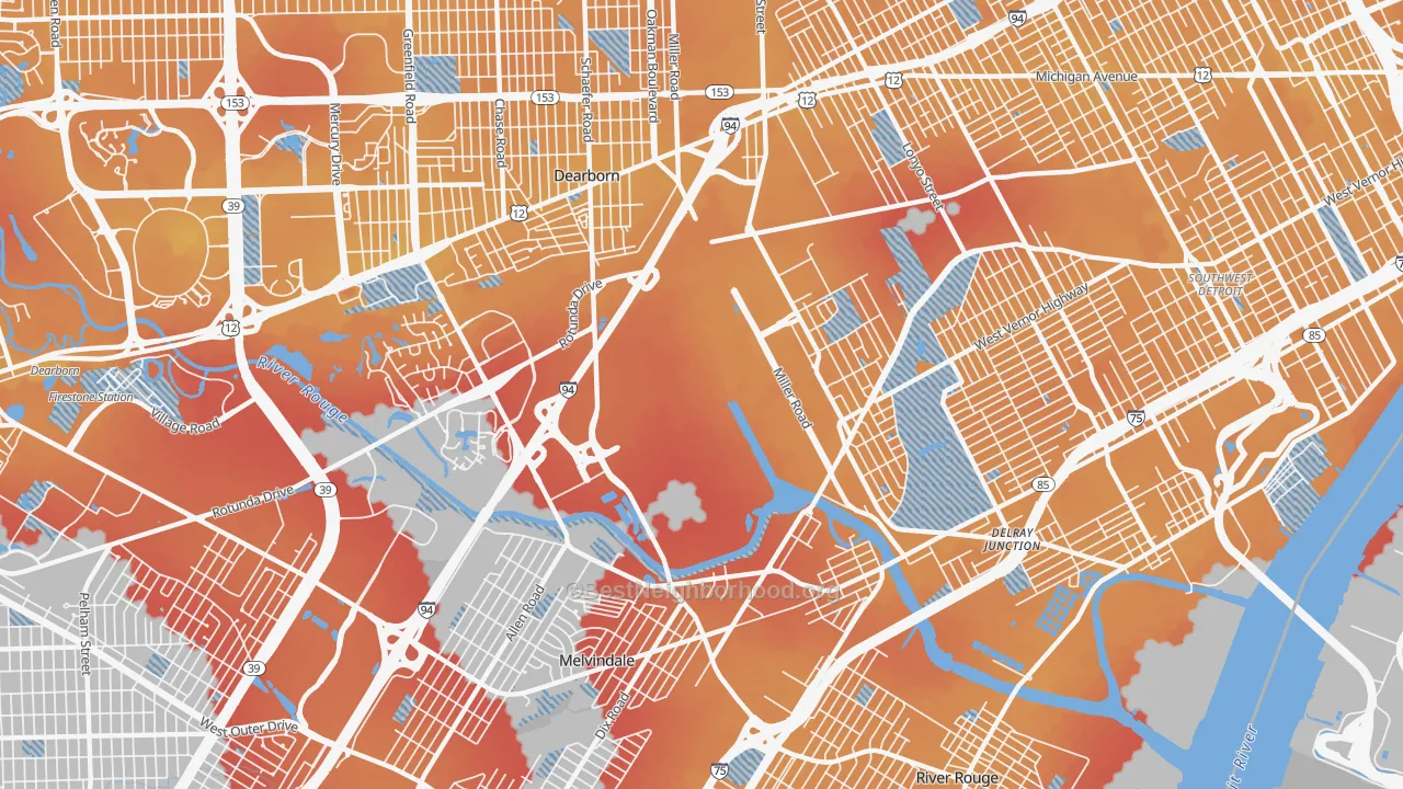 Transit Grade map of 48120, MI