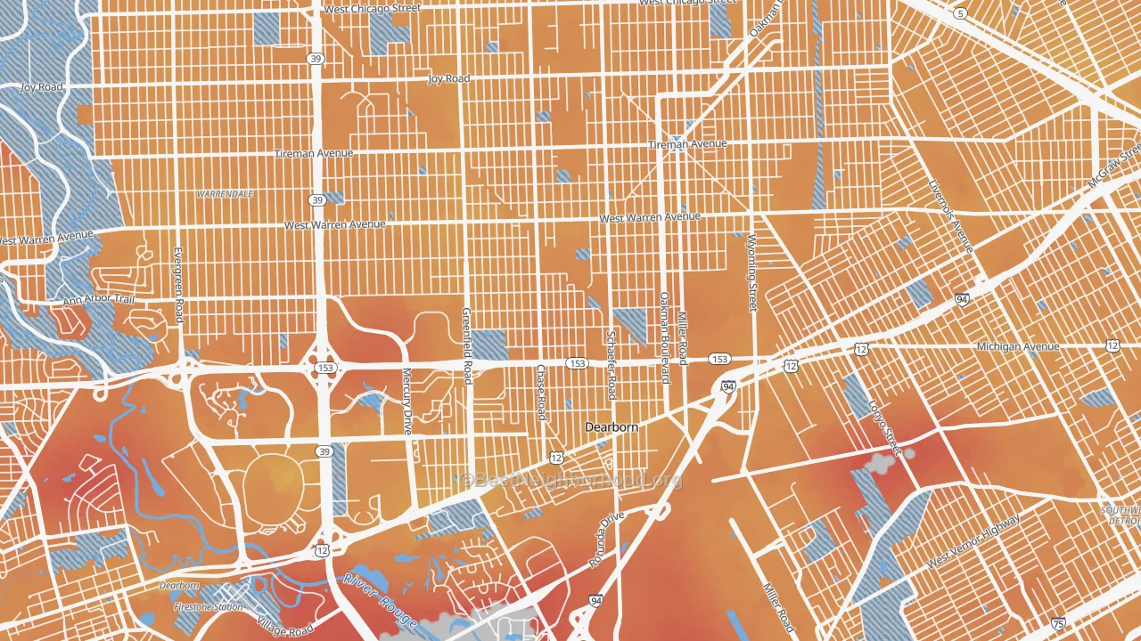 Transit Grade map of 48126, MI