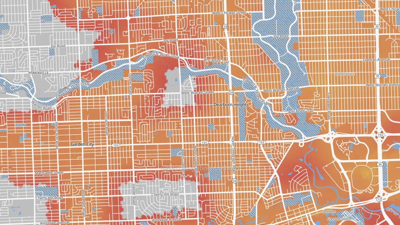 Transit Grade map of 48127, MI