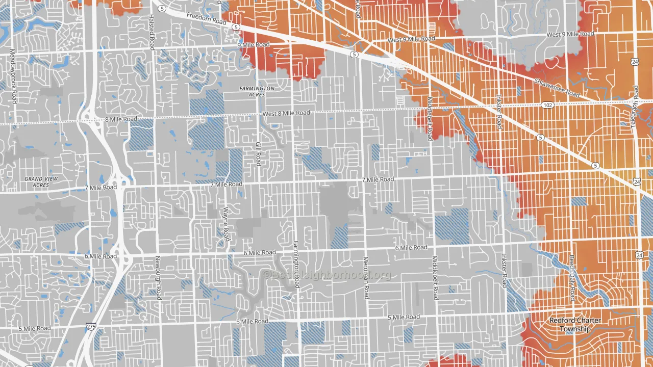 Transit Grade map of 48152, MI