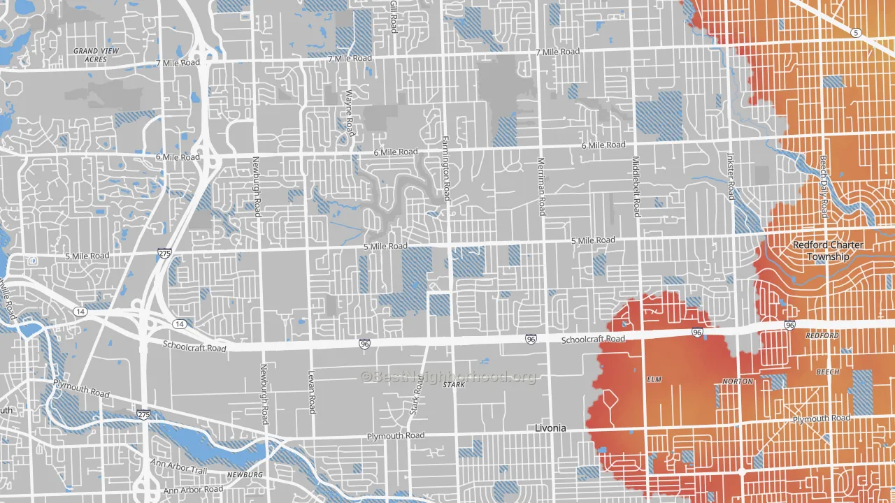Transit Grade map of 48154, MI