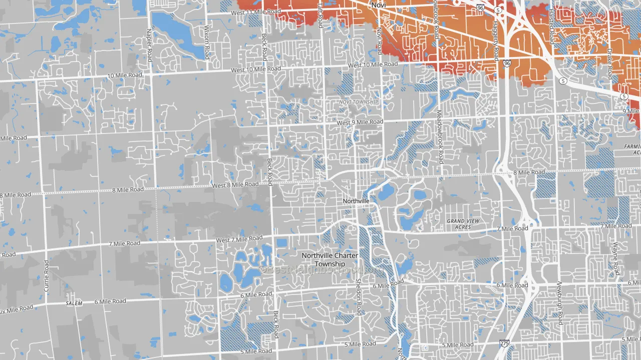 Transit Grade map of 48167, MI