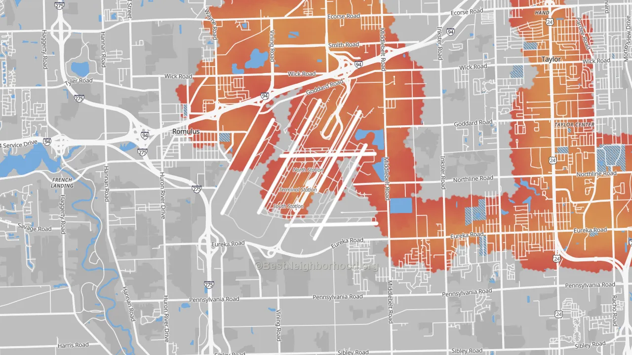 Transit Grade map of 48174, MI