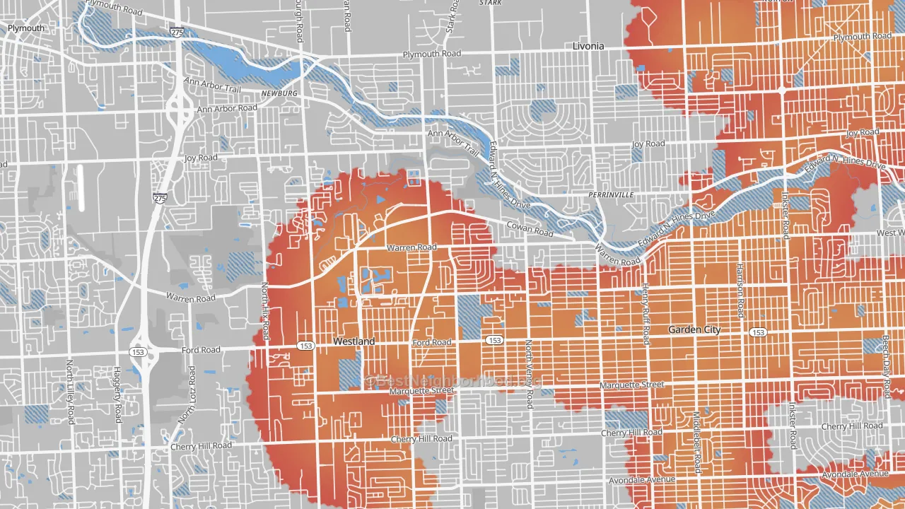Transit Grade map of 48185, MI