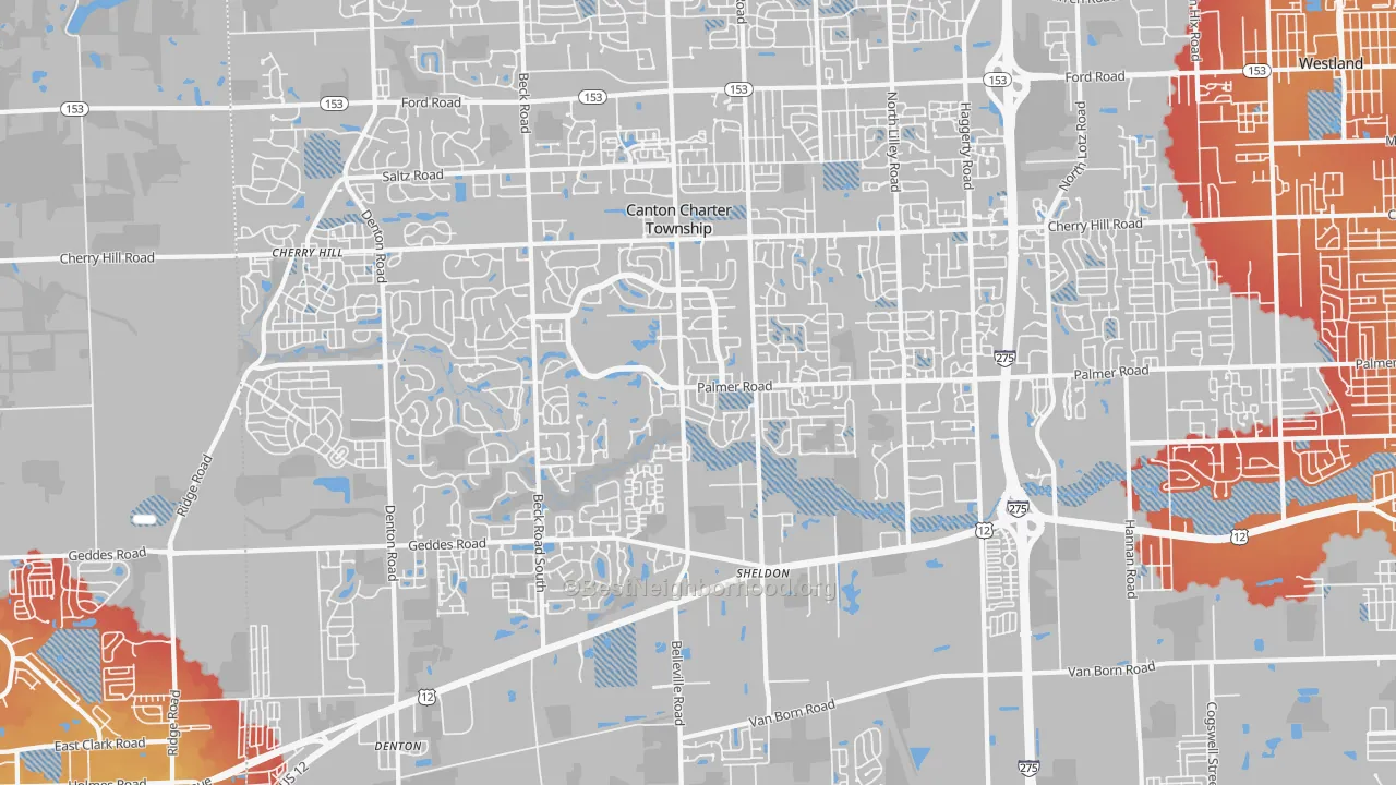 Transit Grade map of 48188, MI