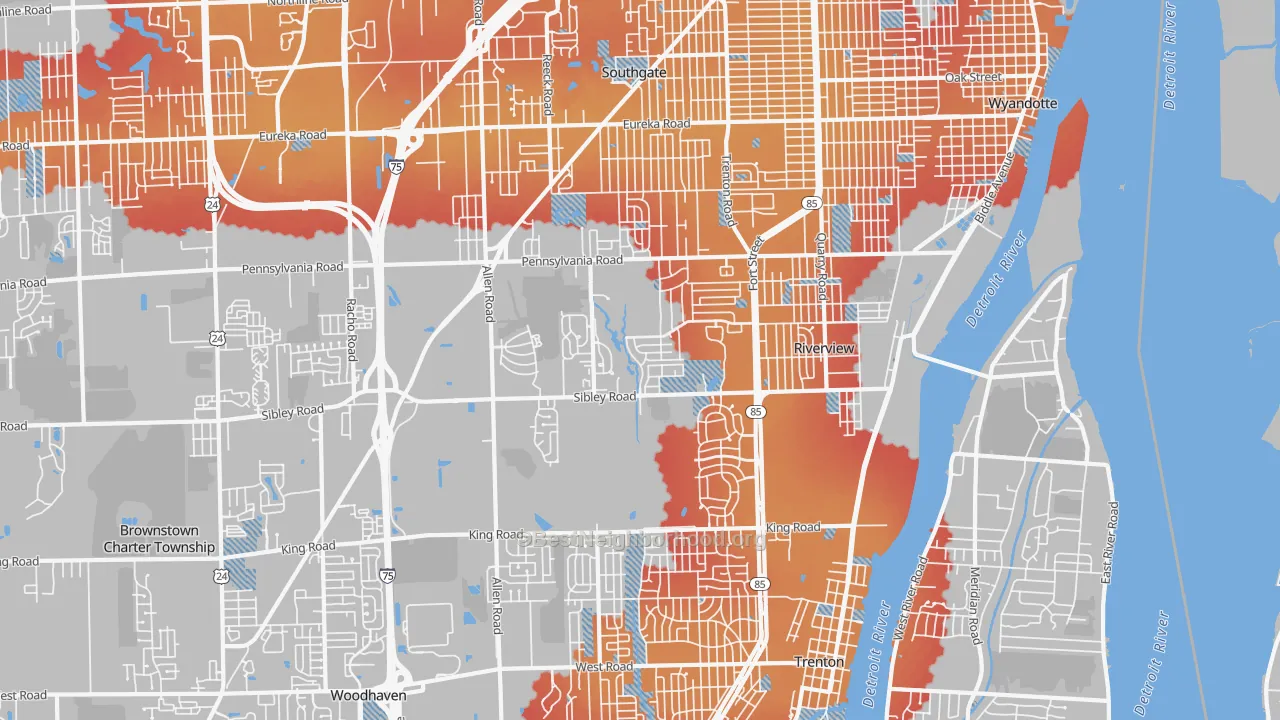 Transit Grade map of 48193, MI