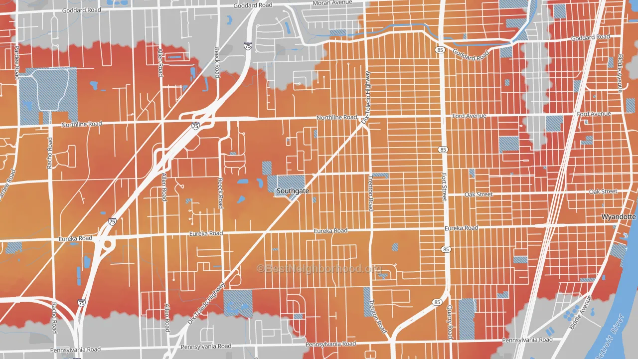Transit Grade map of 48195, MI