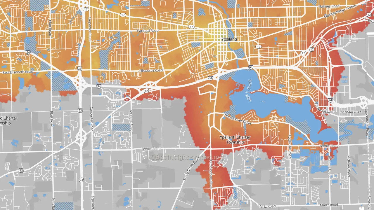 Transit Grade map of 48197, MI