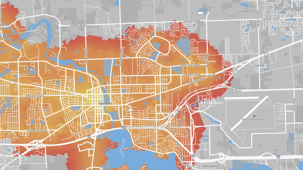 Transit Grade map of 48198, MI