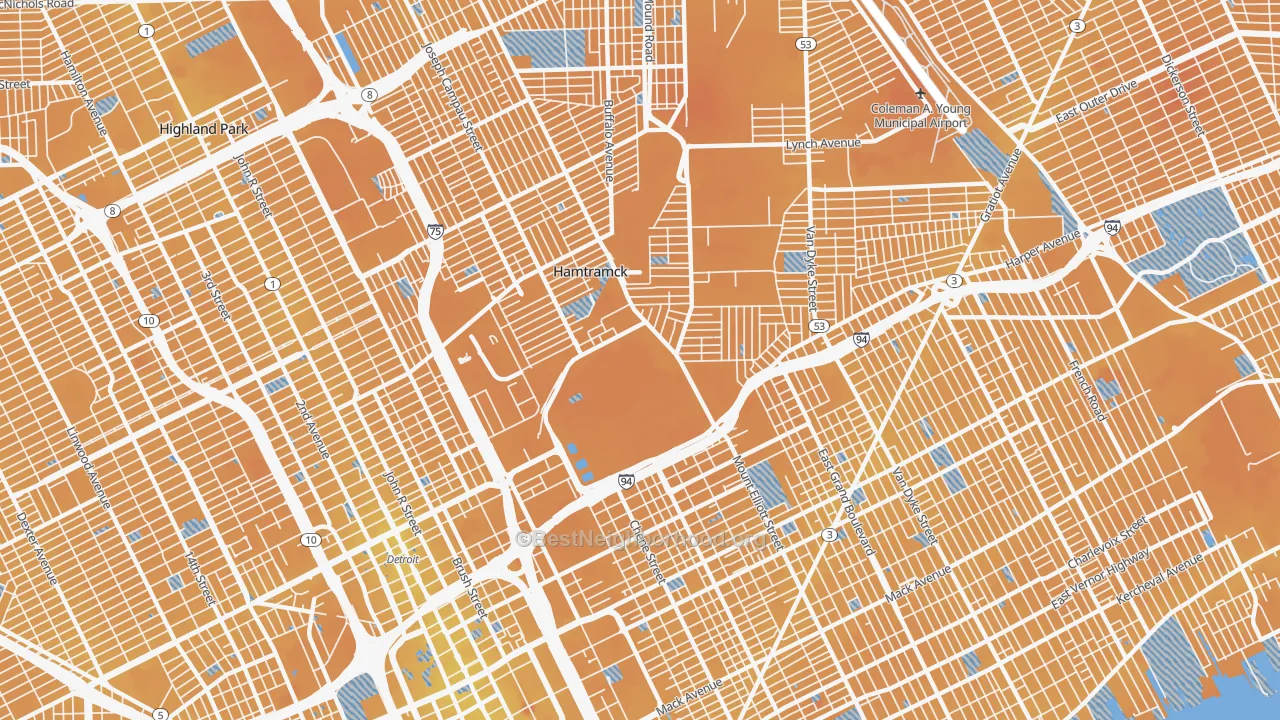 Transit Grade map of 48211, MI