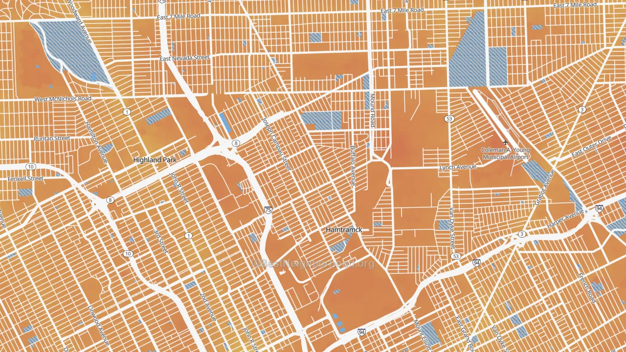 Transit Grade map of 48212, MI
