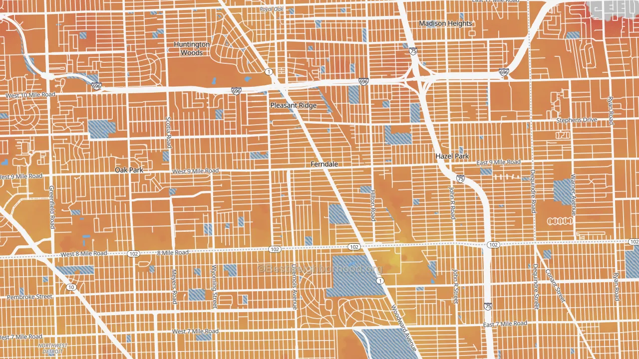 Transit Grade map of 48220, MI