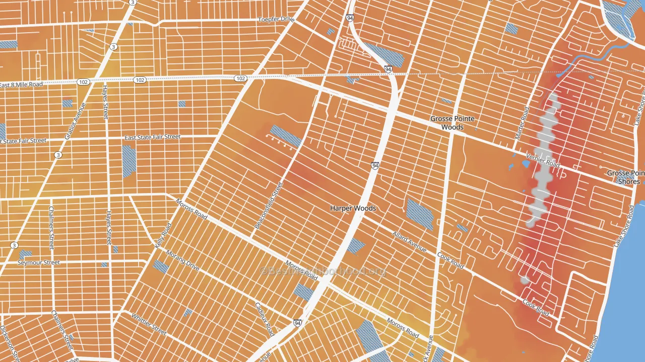 Transit Grade map of 48225, MI