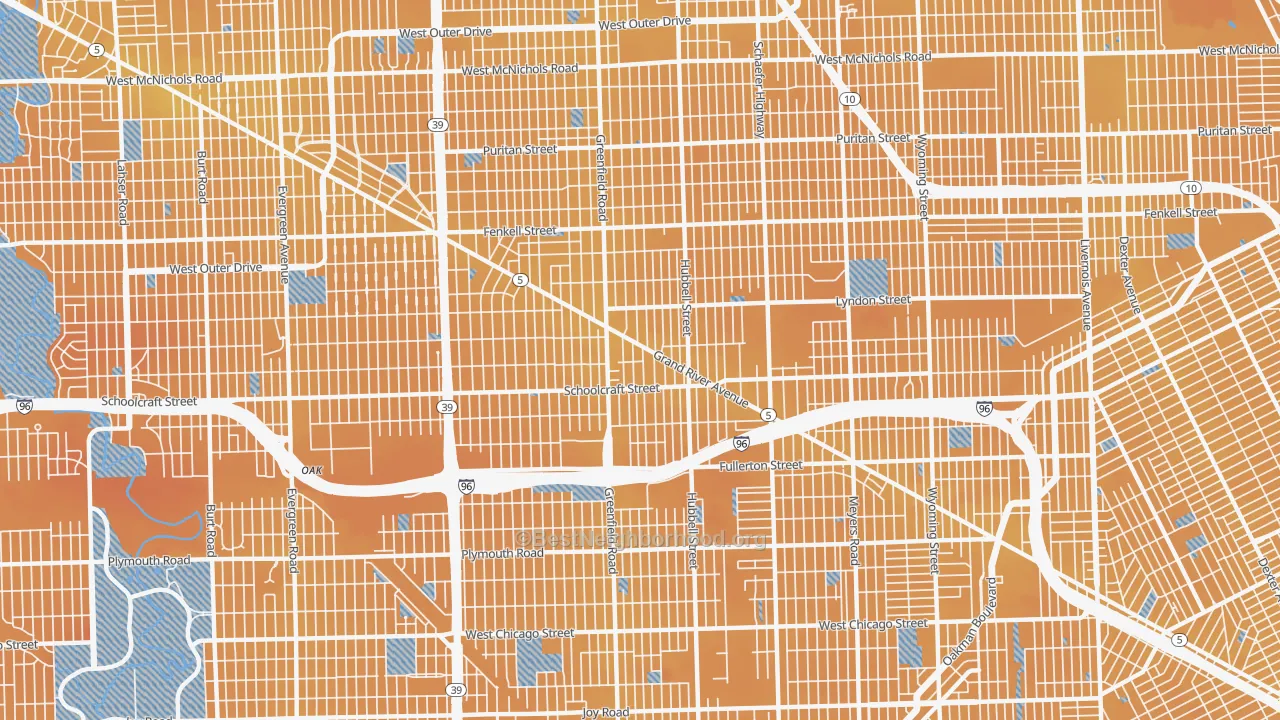 Transit Grade map of 48227, MI