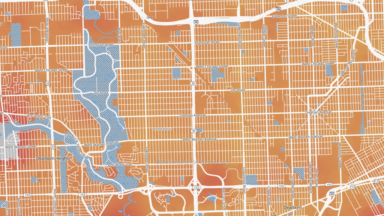 Transit Grade map of 48228, MI