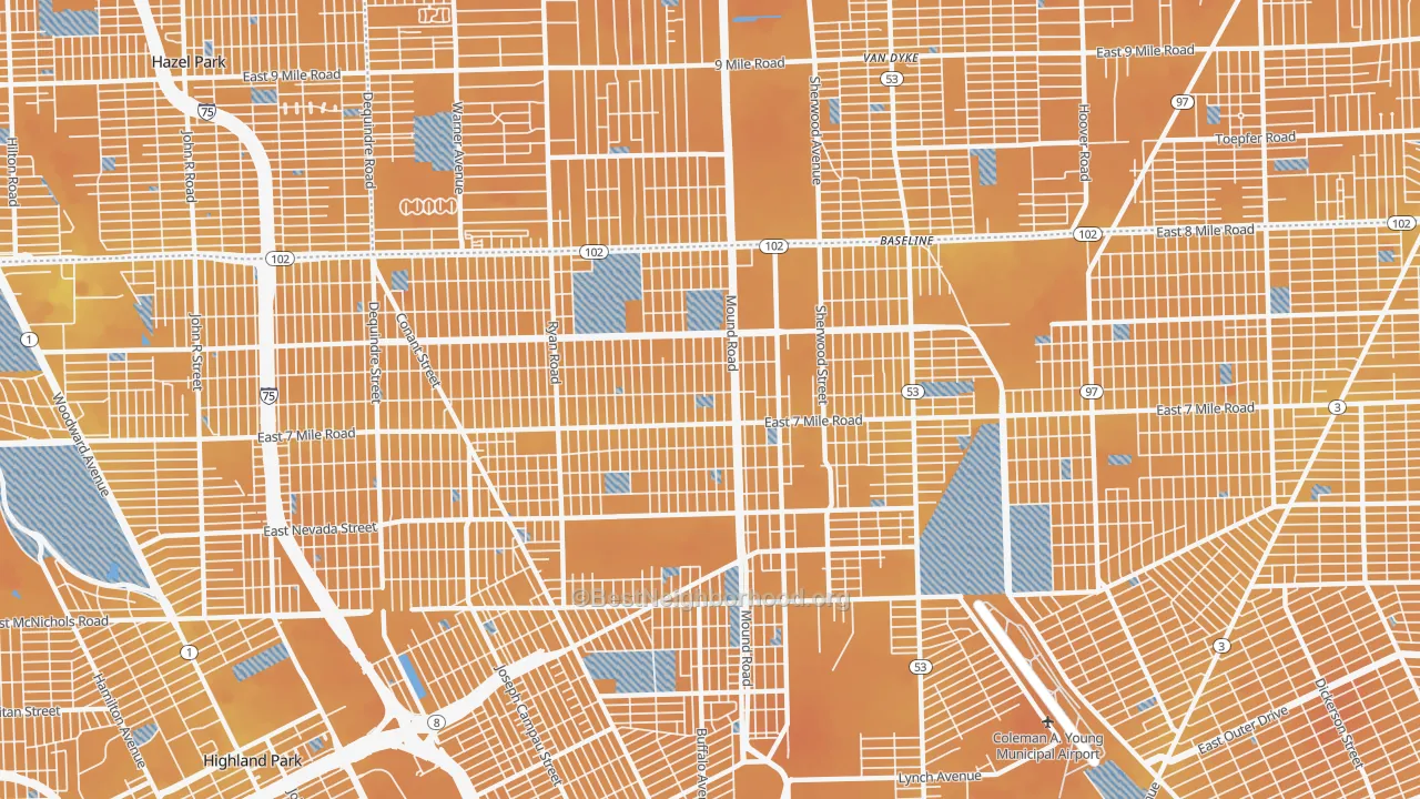 Transit Grade map of 48234, MI
