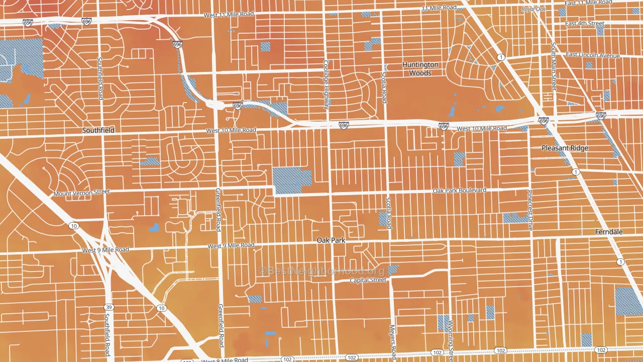 Transit Grade map of 48237, MI
