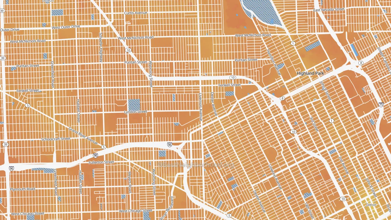 Transit Grade map of 48238, MI