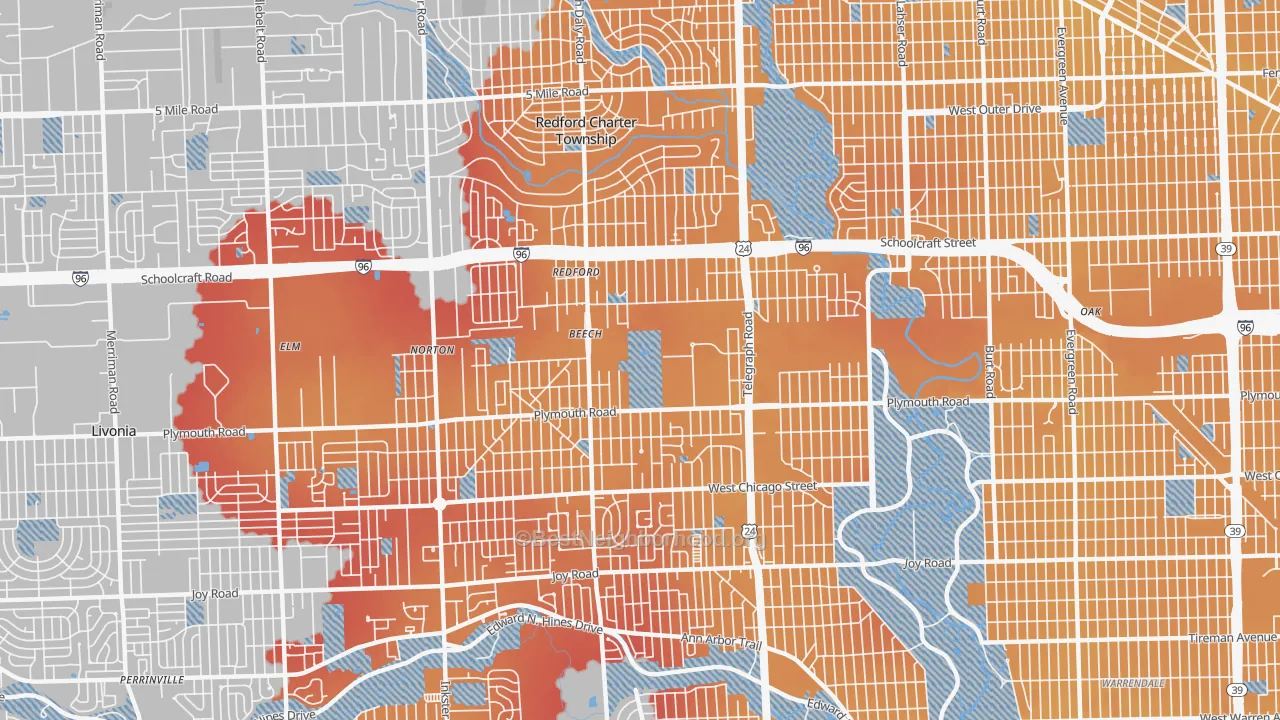 Transit Grade map of 48239, MI