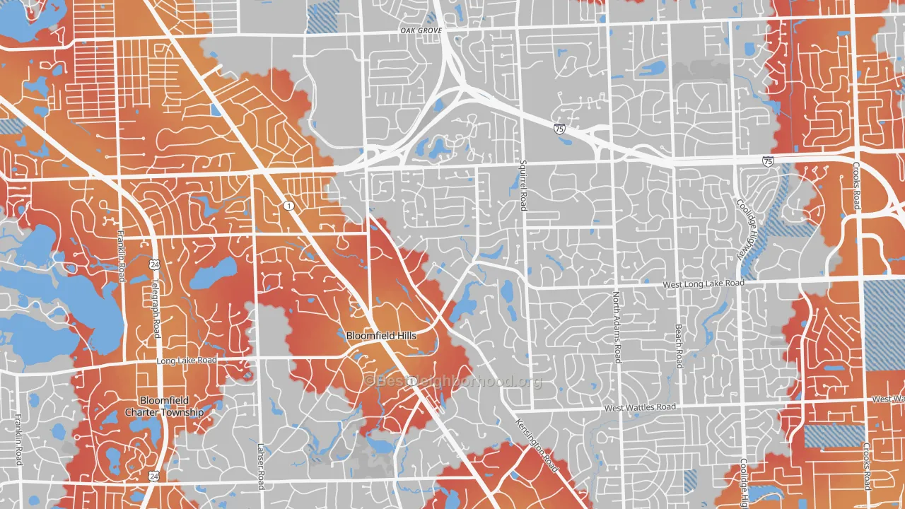 Transit Grade map of 48304, MI