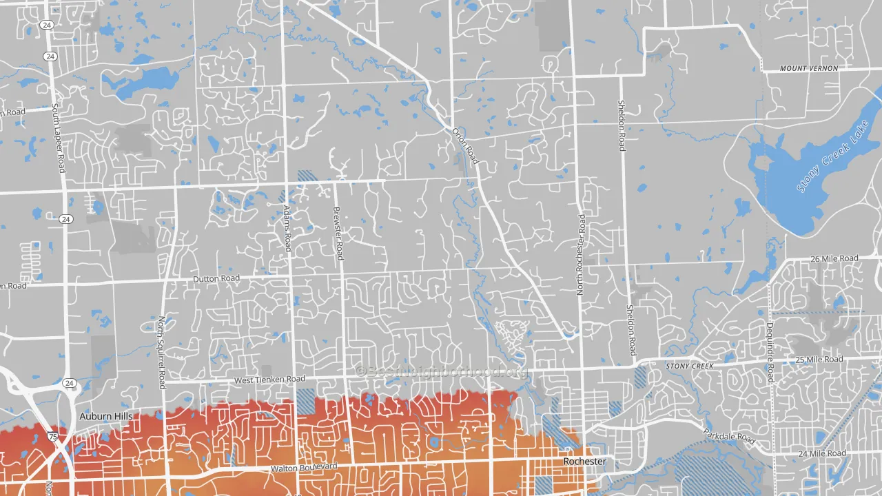 Transit Grade map of 48306, MI