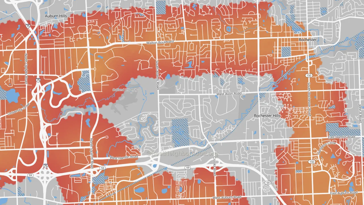 Transit Grade map of 48309, MI