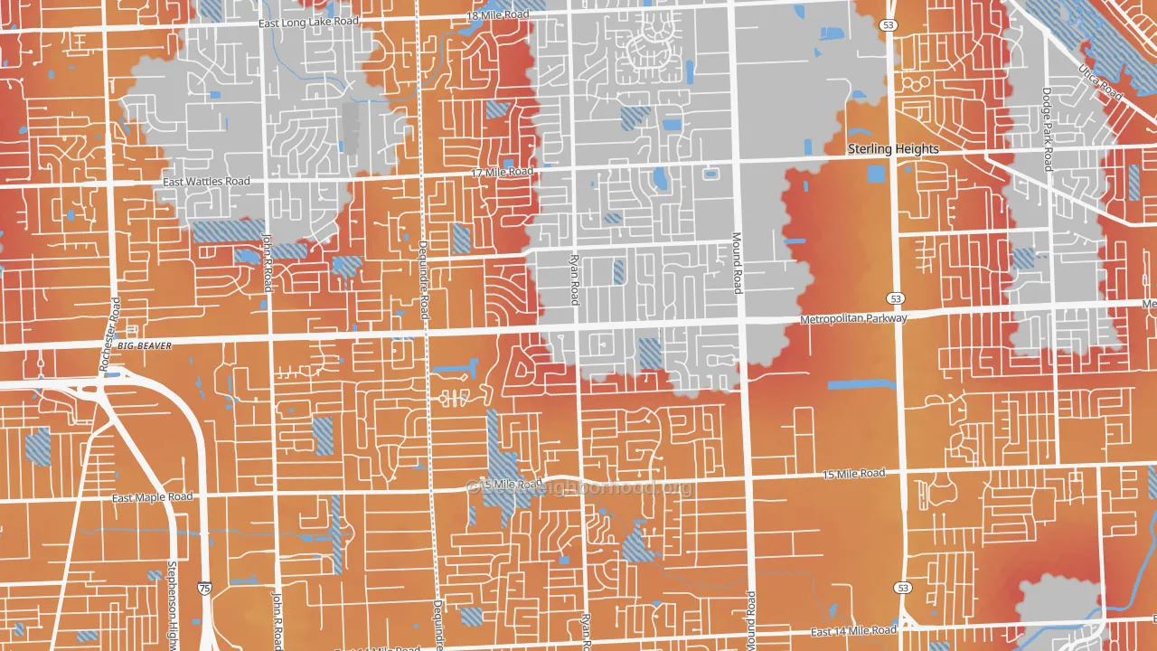 Transit Grade map of 48310, MI