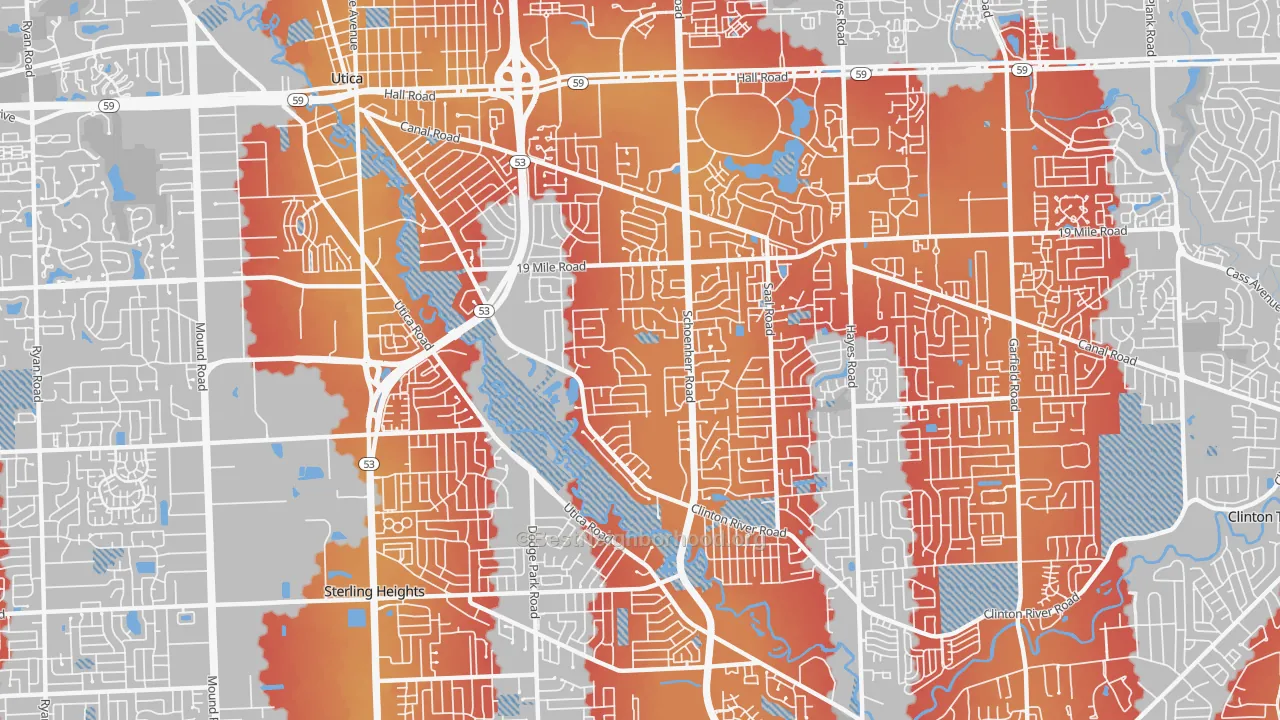 Transit Grade map of 48313, MI