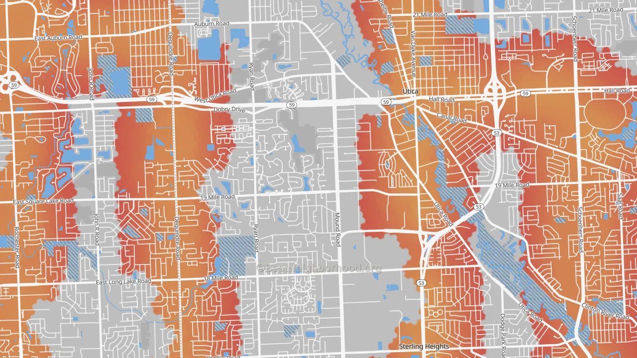 Transit Grade map of 48314, MI