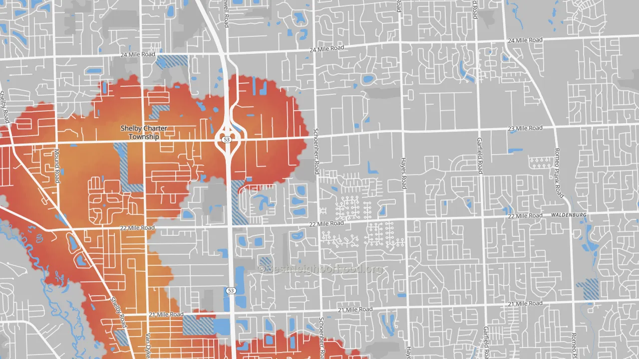 Transit Grade map of 48315, MI