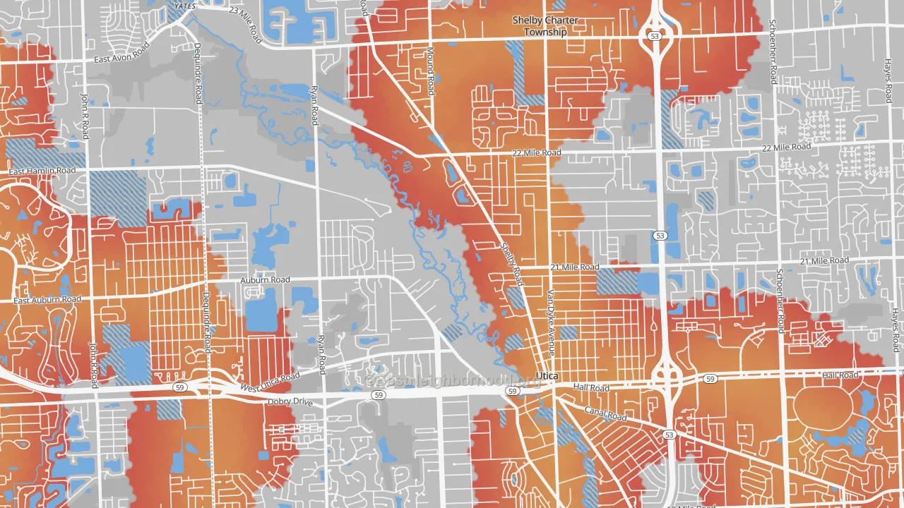 Transit Grade map of 48317, MI