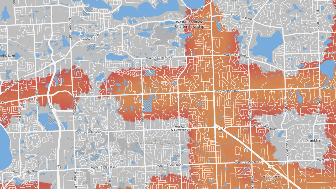 Transit Grade map of 48322, MI
