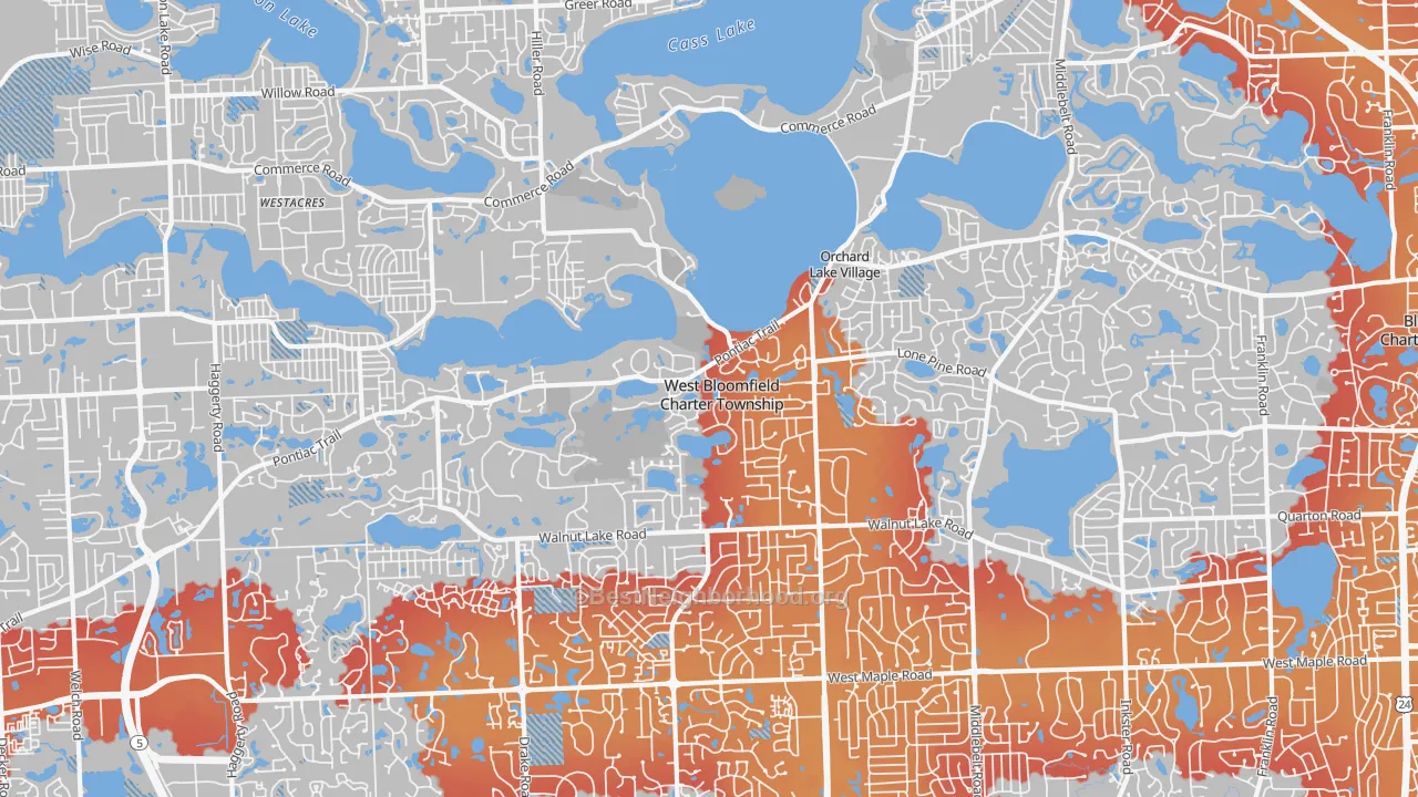 Transit Grade map of 48323, MI