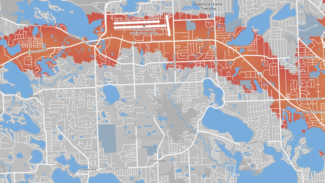 Transit Grade map of 48327, MI