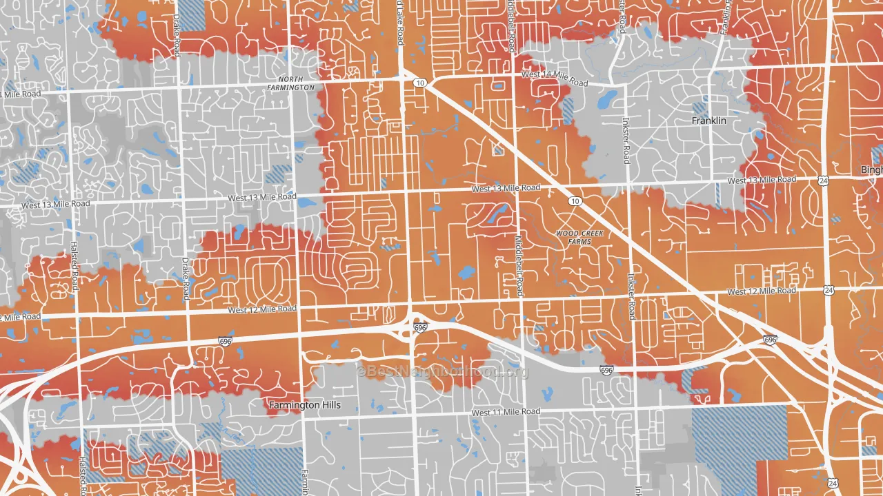 Transit Grade map of 48334, MI