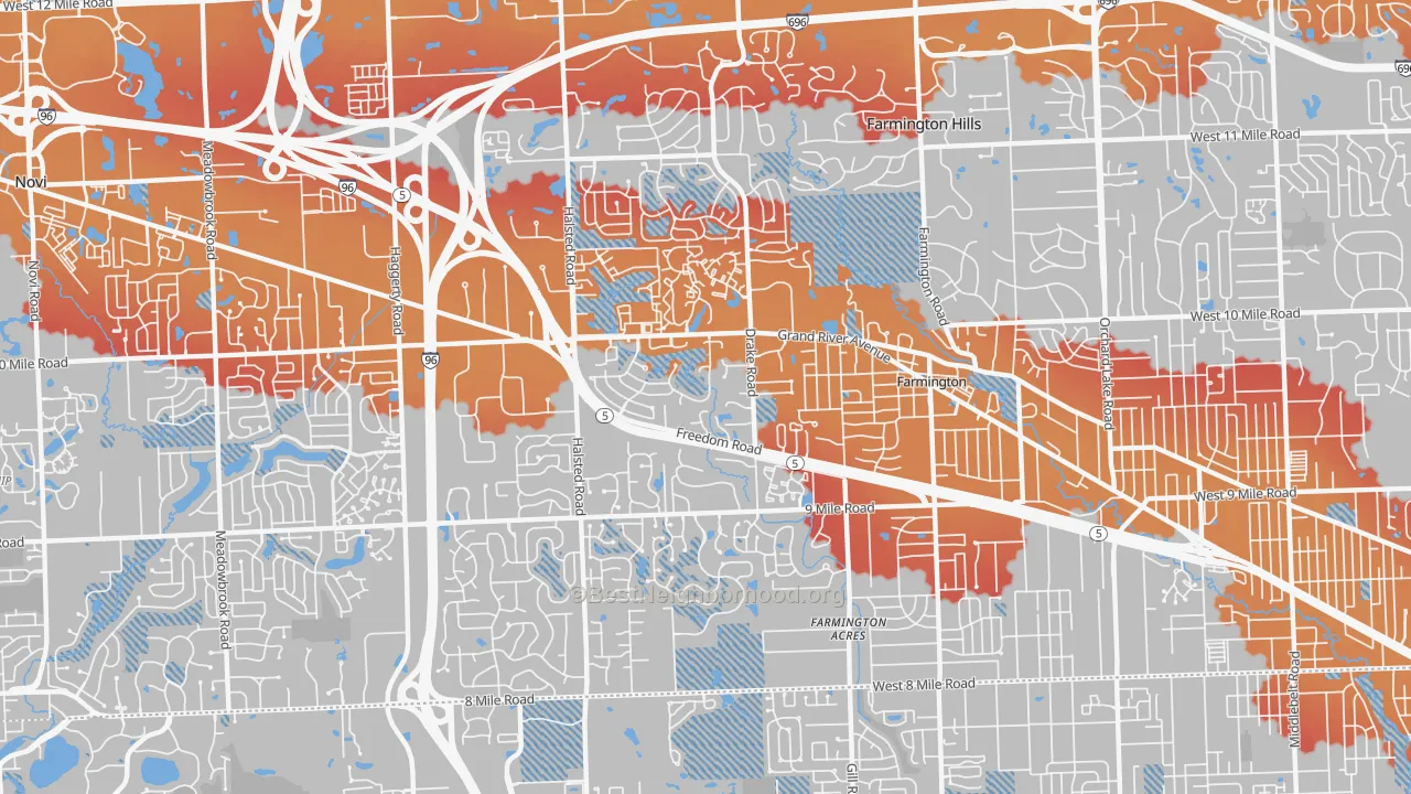 Transit Grade map of 48335, MI