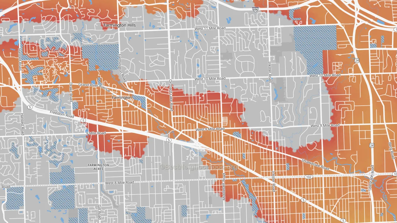 Transit Grade map of 48336, MI