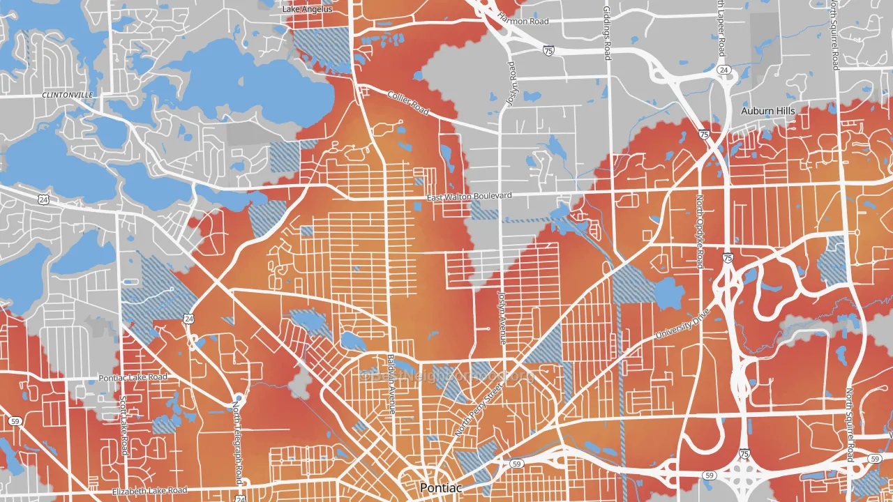 Transit Grade map of 48340, MI