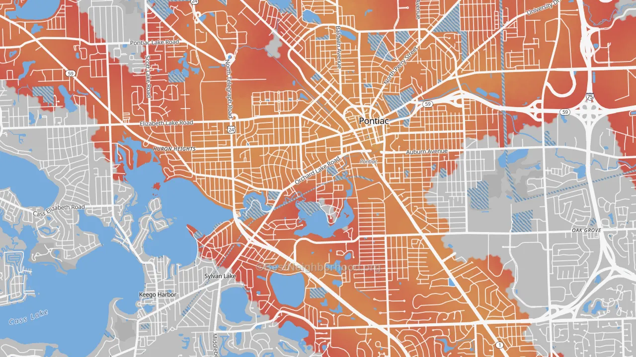 Transit Grade map of 48341, MI