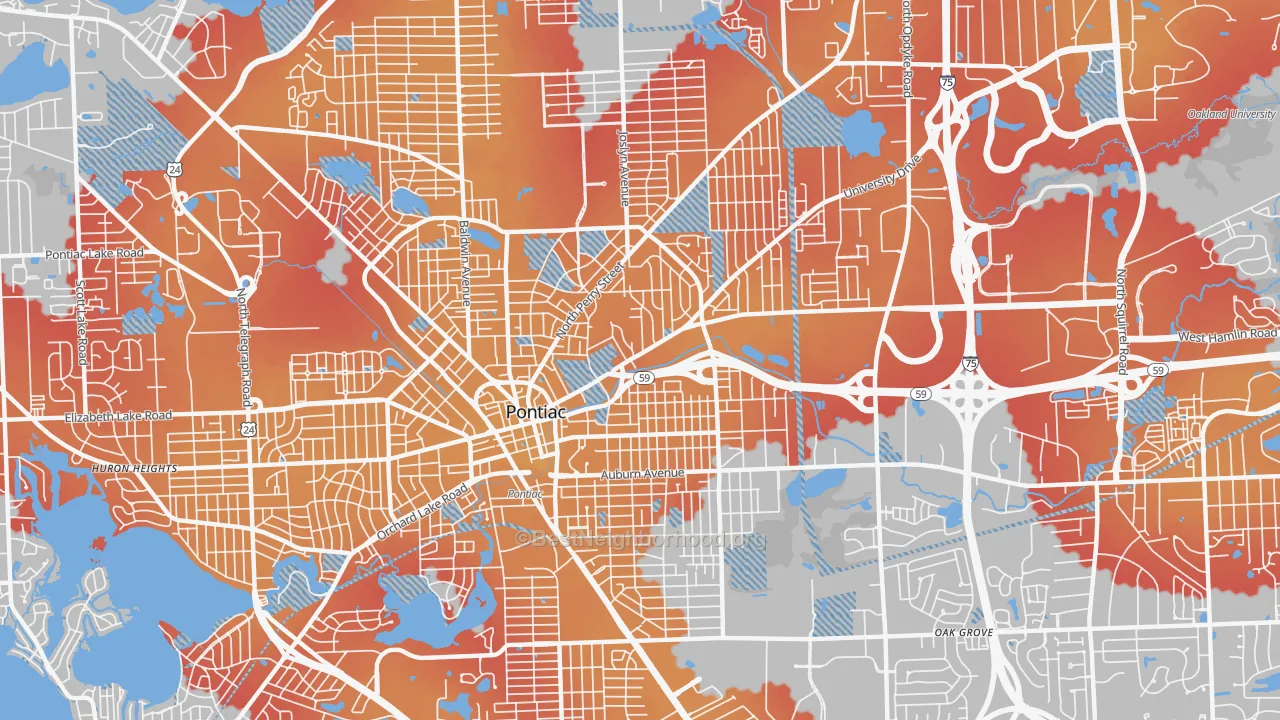 Transit Grade map of 48342, MI