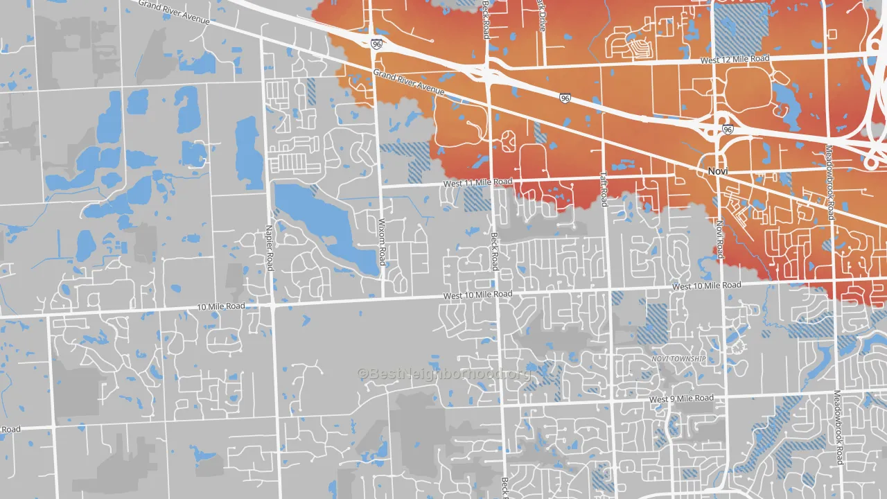 Transit Grade map of 48374, MI