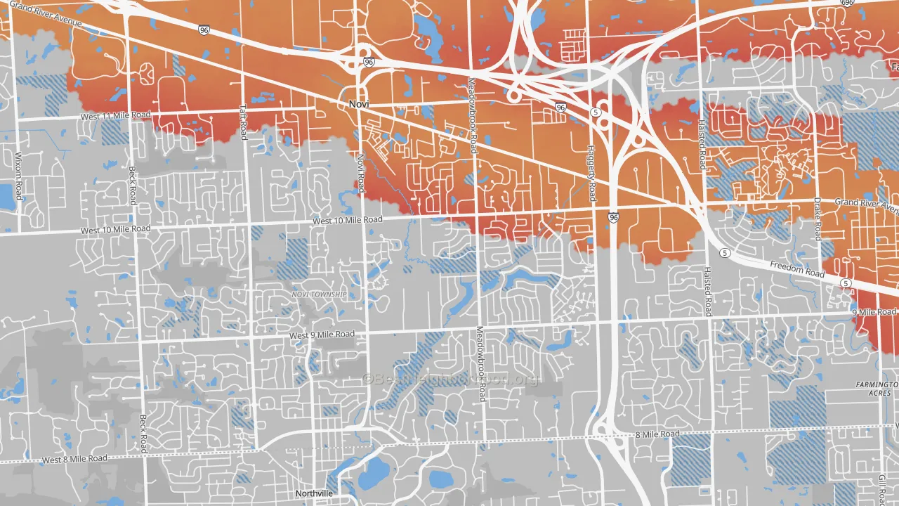 Transit Grade map of 48375, MI