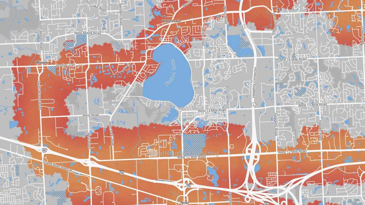 Transit Grade map of 48377, MI
