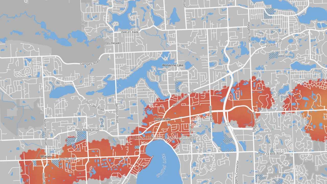 Transit Grade map of 48390, MI