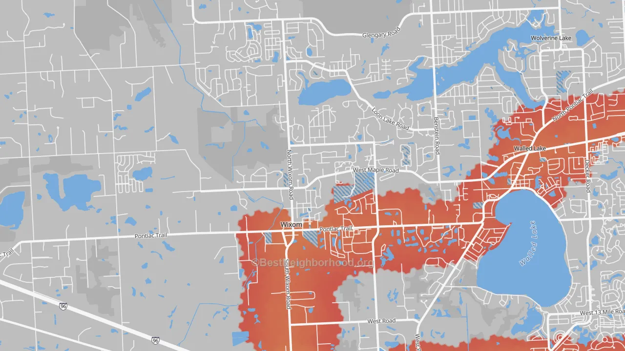 Transit Grade map of 48393, MI