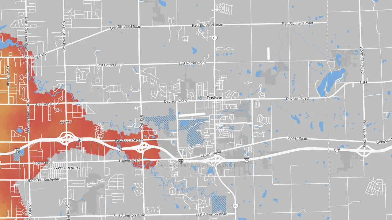 Transit Grade map of 48423, MI