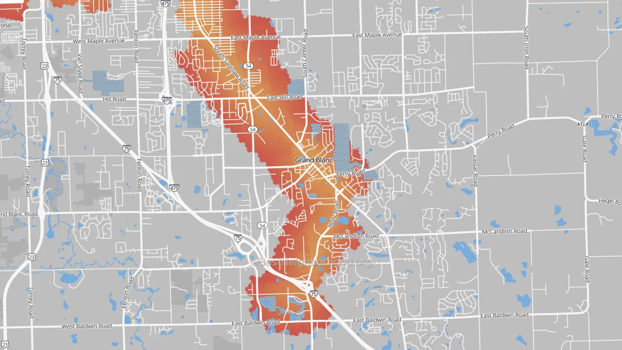 Transit Grade map of 48439, MI