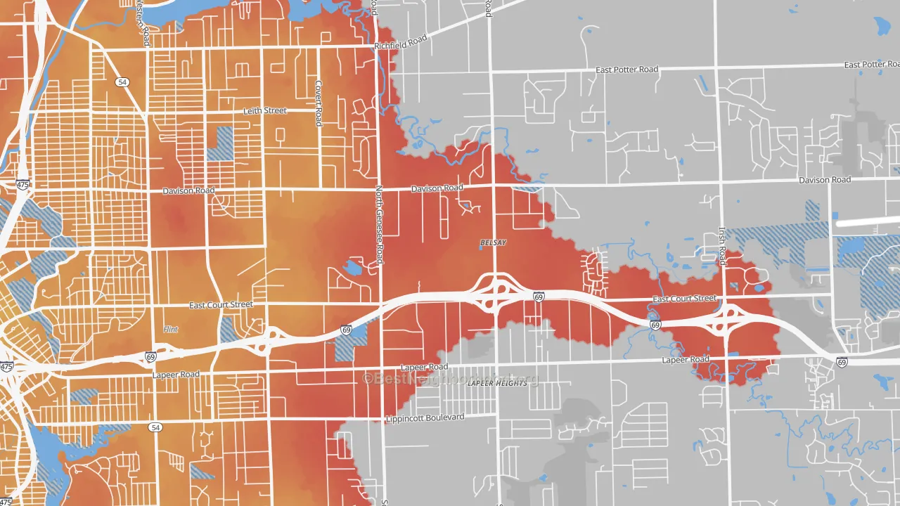 Transit Grade map of 48509, MI