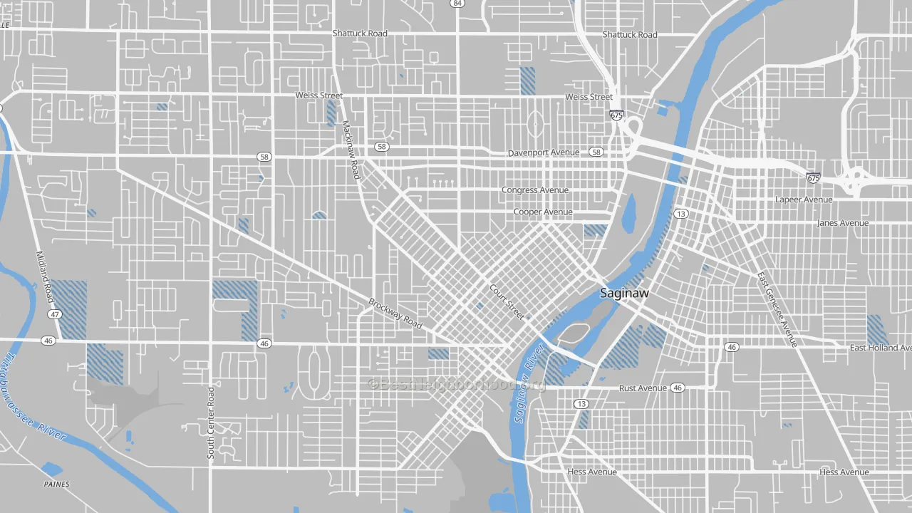 Transit Grade map of 48602, MI